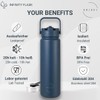 Abjoki "Neo" Stainless Steel Drinking Bottle, 710 ml, Dark Blue,