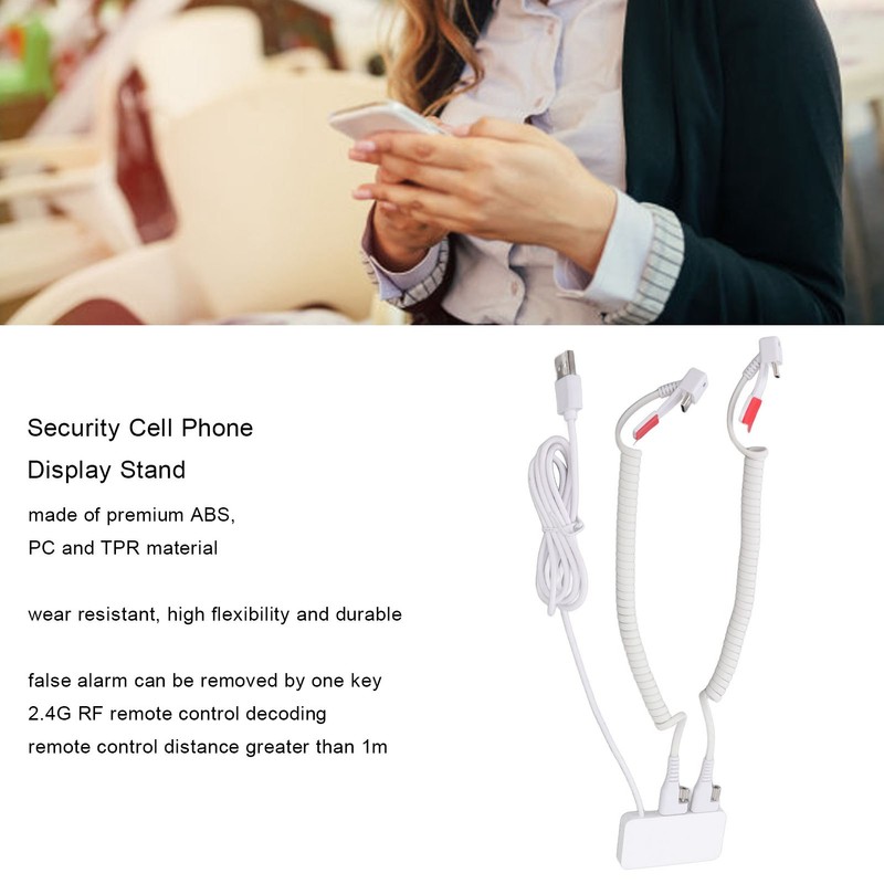 Dual Port Security Anti Theft Display Stand Holder with Charging