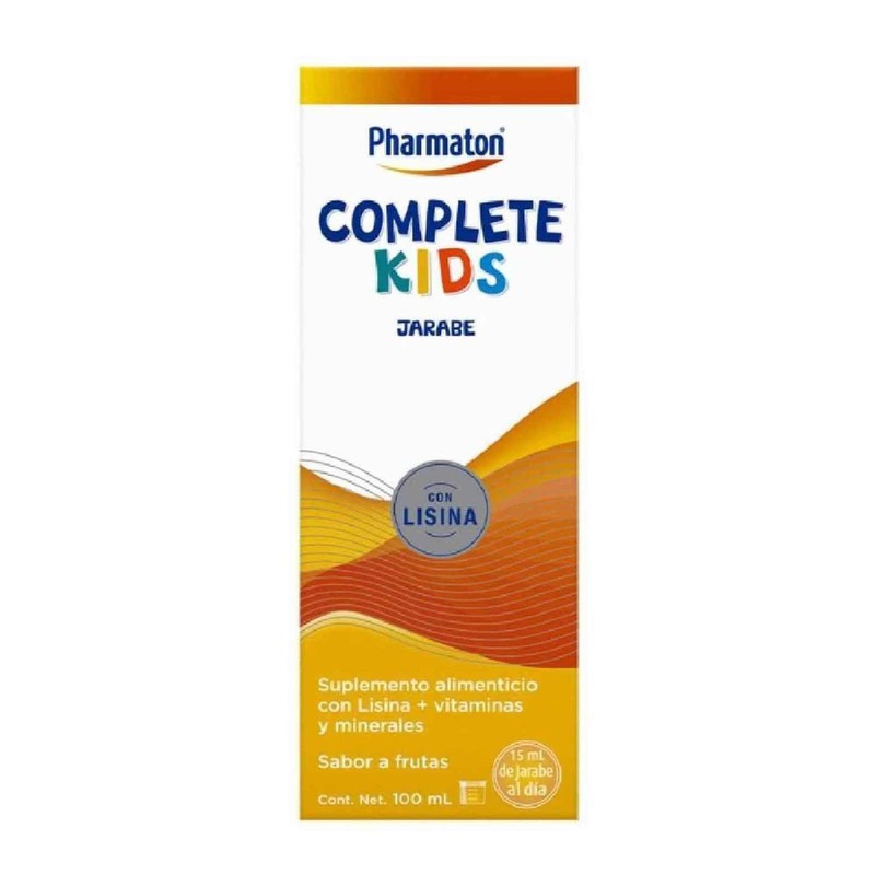 Pharmaton Complete Kids Suplemento Alimenticio en Jarabe, 100 ml. Complementa
