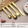 Berglander Gold Toddler Utensils 4 Pieces Golden Titanium Plating Kids