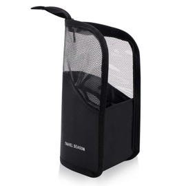 Makeup Brush Bag Waterproof Zipper Multifunctional Transparent Makeup Brush Holder Organizer for Women Girls Travel Makeup Brushes Pencil Case Organizer Black, black, Travel