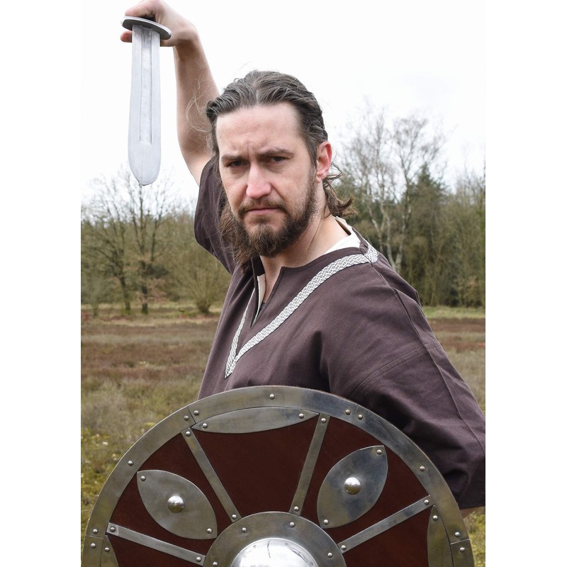 Battle-Merchant Medieval Tunic Ailrik Cotton Tunic with Border for Men