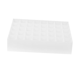 Balacoo Caja de Almacenamiento 40 Ranuras para Lápices Labiales y Joyas, Organizador de Plástico Color Blanco para Maquillaje y Escritorio en Tienda o Tocador