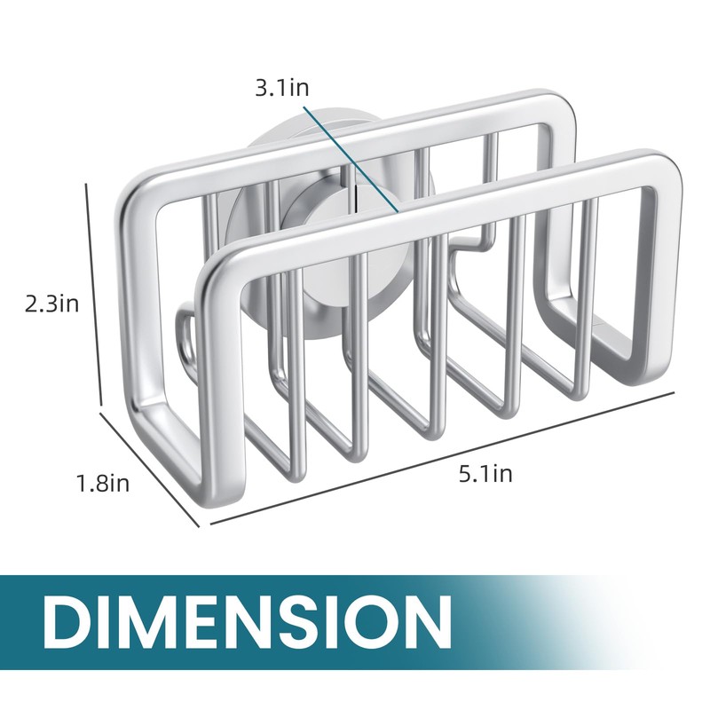 TAILI Sponge Holder for Kitchen Sink,Sink Caddy with Strong Sucion