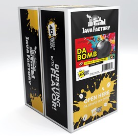 Java Factory High Caffeine Coffee Pods, Da Bomb Dark Roast, 40 Count - Compatible with K Cup Brewers 2.0, Extra Caffeine for a Strong Start to Your Day