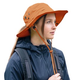 TOP-EX Women's Safari Hat, Ponytail Compatible, Mesh, Adventure Hat, Foldable, Stylish, UV Protection, Sun Hat, Wide Brim, Chin Strap, Outdoor Activities, Women's, Bicycle, Mountain Climbing, Golf