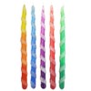 The Dreidel Company Deluxe Twisted Multi Colored Hanukkah Menorah Candles