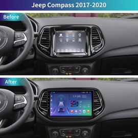 5GWiFi Upgrade 4GB+32GB Android 13 Car Radio Stereo for Jeep Compass 2017-2020 with Wireless Carplay&Android Auto 10.2 Inch Touch Screen WiFi GPS Bluetooth Backup Camera