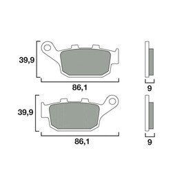 Brembo Brake Pads Sin. Hin 07HO53SP