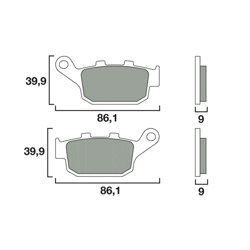 Brembo Brake Pads Sin. Hin 07HO53SP