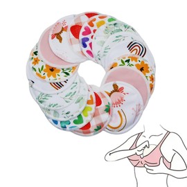 Asenappy 8 pcs Random Prints Breast Pads for Nursing Mothers, Reusable and Washable (8pcs Random Prints)