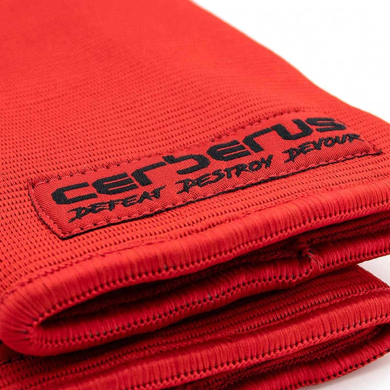 CERBERUS Strength Three Layer Elbow Wraps (L), Red