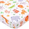 Cloele Animal Fitted Crib Sheet for Girls 1 Pack Jungle