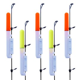 Pack of 5 Fishing Light Sticks, Fishing Alarm Light LED, Glow Sticks for Fishing Rods, Bite Indicator Set, Glow Stick, Flexible Glow Stick Holder, Waterproof Night Fishing Bite Alarm Glow Stick