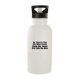 Molandra Products So There's This Girl Who Kinda Stole My Heart She Calls Me Mom - Stainless Steel 20oz Water Bottle, White