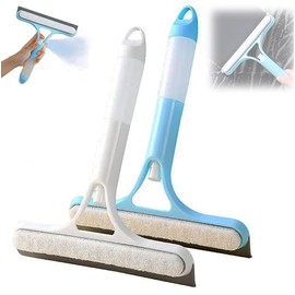 3 in 1 Spray Squeegee, WindowSqueegee with Spray 3 in 1 WindowSqueegee Cleaner, Spray WindowSqueegee Cleaner Tool with SprayBottle, for Car, Home, Kitchen Window（Blue+White）