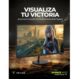 YEYIAN 27 inch Gaming Monitor 1080P FHD 180Hz 1ms, 16:9 Flat IPS Ultra-Slim Panel, 97% sRGB 1000:1 Contrast Ratio 178° View Angle, HDR 10, HDMI 2.0, Freesync & G-Sync Support, Tilt Adjust