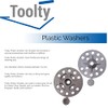 Toolty Plastic Washers - 100 Pcs of 56mm - Black