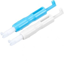 2 Pieces Sewing Needle Inserter Automatic Needle Threader Needle Threading Tool for Sewing Machine (Blue and White)