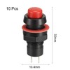 sourcing map 10mm Mounting Hole Red Latching Push Button Switch
