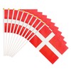 50 Pack Denmark Danish on Stick Flags,Small Mini Hand Held