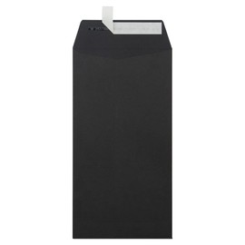 LUXPaper Open End Envelopes | Peel & Press | 6" x 11 1/2" | Midnight Black | 80lb. Text | 50 Qty