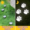 4 Pack Paw Print Solar Light Outdoor,Solar Dog Paw Light