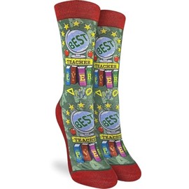 Good Luck Sock Women's Best Teacher Ever Socks, Shoe Size 5-9
