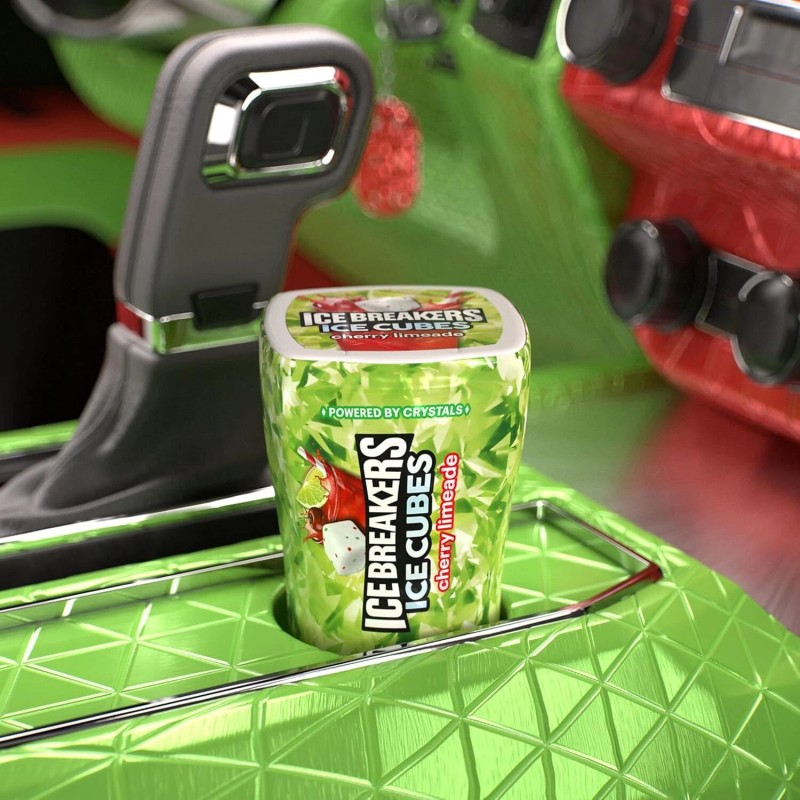 ICE BREAKERS Ice Cubes Cherry Limeade Chewing Gum 40 pieces