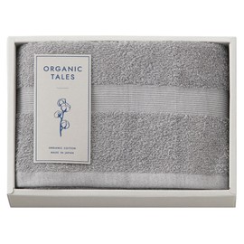 Stylem Takisada-Osaka ALE2315GY Bath Towel, Gift, Organic, 13.4 x 39.4 inches (34 x 100 cm), Compact, Organic Tales, Gray, Made in Japan