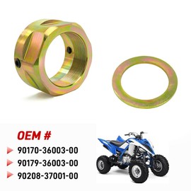 Rear Axle Lock Nut Set Compatible with Yamaha Raptor 700R YFM700 YFM700R 2006-2024 YFZ450 2004-2013 OEM# 90179-36003-00