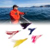 5Pcs Feather Trolling Fishing Lures Colorful Feather Jet Head Trolling
