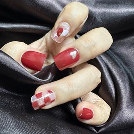 Uñas postizas de cobertura total reutilizables, con diseño de prensa francesa, disponibles en varios colores, ideales para mujeres y fiestas.