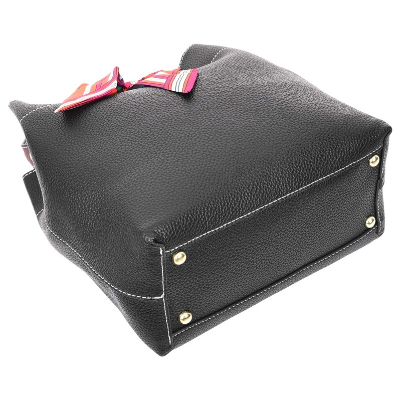 Womens Faux Leather Handbag Shoulder Tote with Cosmetics Bag Willow