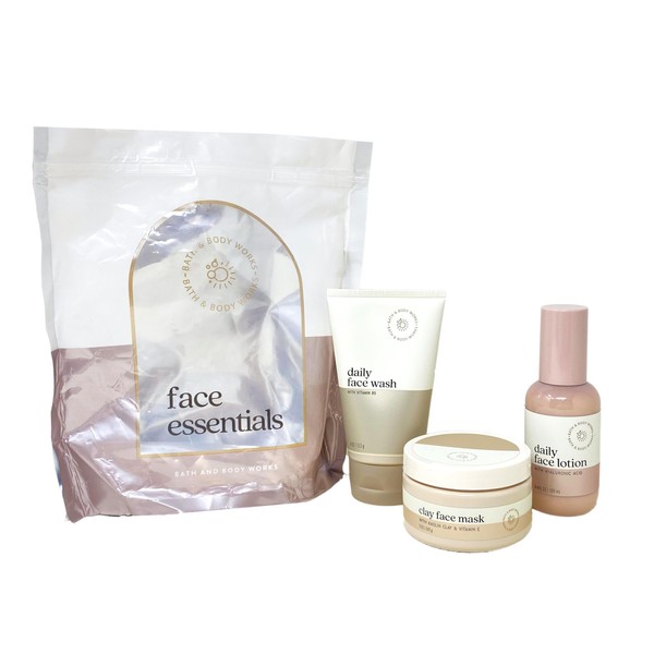 Bath and Body Work Face Essentials Trio Bag Set -
