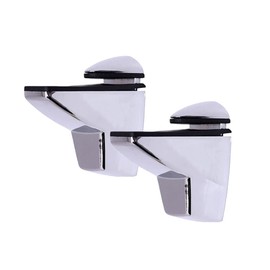 Glass Shelf Bracket, Duckbill Clip Shelf Bracket, 2PCS Adjustable Wood/Glass Shelf Bracket for 5-25mm Thickness Shelf Glass Shelf
