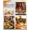 BESTSTAR Clear and Gold Gliter Plastic Serving Bowls 8 Pack