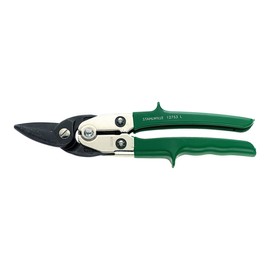 Stahlwille 75240001 Heavy Duty Tin Snips - 10.5" Lever Action, Spring-Assisted, Cuts Sheet Steel up to 1.8mm and Stainless Steel up to 1.2mm, L-Shaped, Made in Germany