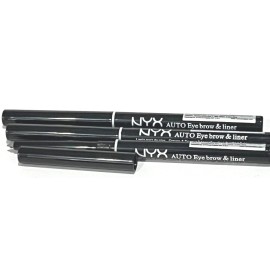 NYX Auto eye brow and liner Pencil  BUNDLE OF 3 ( no need sharpener) SILVER