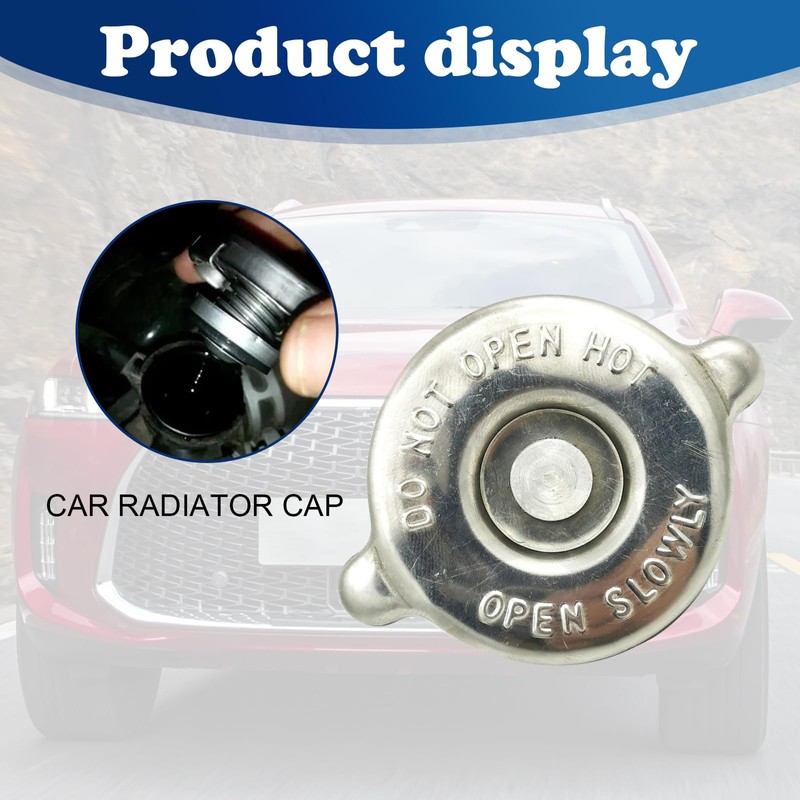 GKmow Pack-1 Radiator Cap, Stainless Steel Engine Seal Cover, 16