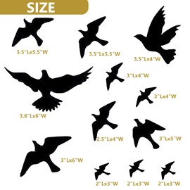UV Reflective Anti-Collision Window Bird Stickers, Window Static Decals Glass Door Protect and Save Bird Strikes, Reusable