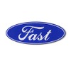 Domed Fast ECOBEAST Emblem Blue Compatible with/to use with Ford