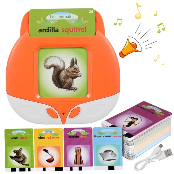 WOONEKY Speech Flashcards Early Education Device Learning Flashcard for Toddlers