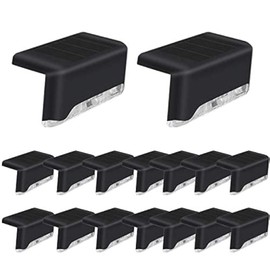 Codian 16 Pack Solar Deck Lights, The LED Lights for Outdoor, Waterproof Solar LED Lights for Deck, Step, Railing, Wall, Patio, Garden, Stair, Yard and Driveway Path (Warm White)