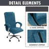 Stretch Velvet Office Chair Cover with Armrests Computer & Gaming