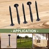 Wavanta 50Pcs Decking Screws, 4.8 x 100mm Black Wood Screws,