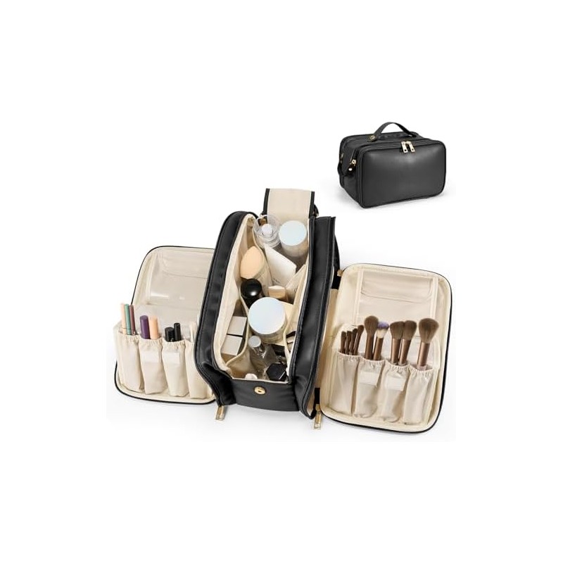 Travel Makeup Organizer, Compact Lightweight Accessory for Travel and Daily