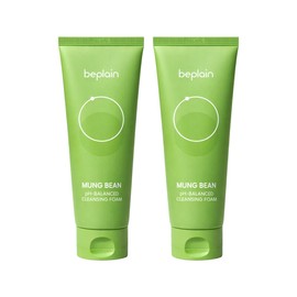 1+1 Be Plain Mung Bean Mildly Acidic Cleansing Foam 100ml 2pcs / 1+1비플레인 녹두 약산성 클렌징폼 100ml 2개