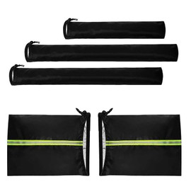 leechio 5 PCS Side Mirror Covers and Windshield Wiper Covers, Front Rear Side Mirror Wiper Cloth Protector, Automotive Snowproof Accessories, Universal for Most Cars, Trucks, SUVs (Black)