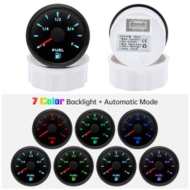 Fuel Level Indicator with Fuel Level Sensor, 0-190ohms Marine Fuel Transmission Unit, Boat Fuel Tank Transmitter, Stainless Steel Gas Sensor for Boat, Car, Motorhome